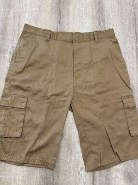 Marx & Dutch Mens Cargo Shorts Khaki Size 40 Cotton Blend Made In China